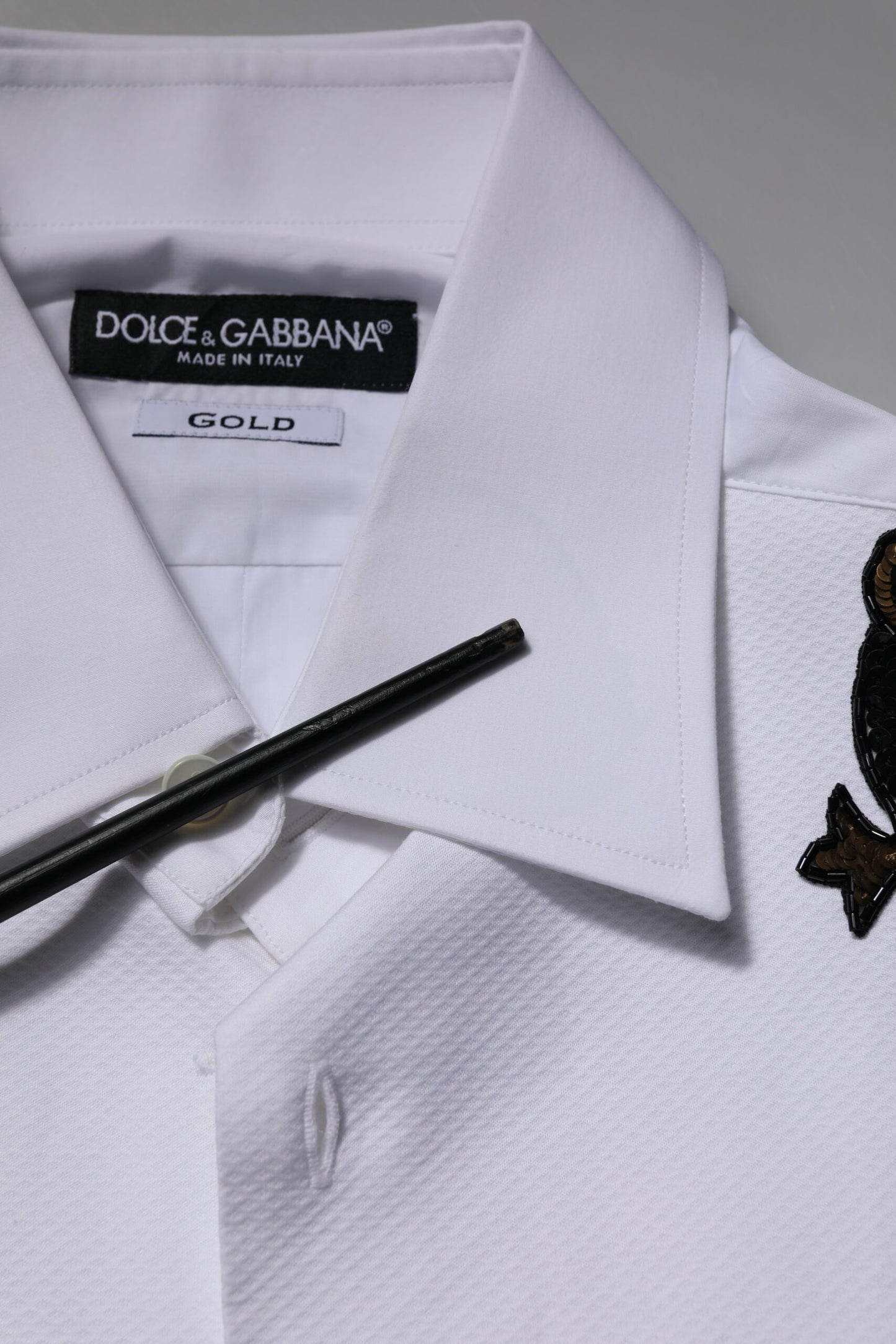 White GOLD Embellished Formal Men Dress Shirt