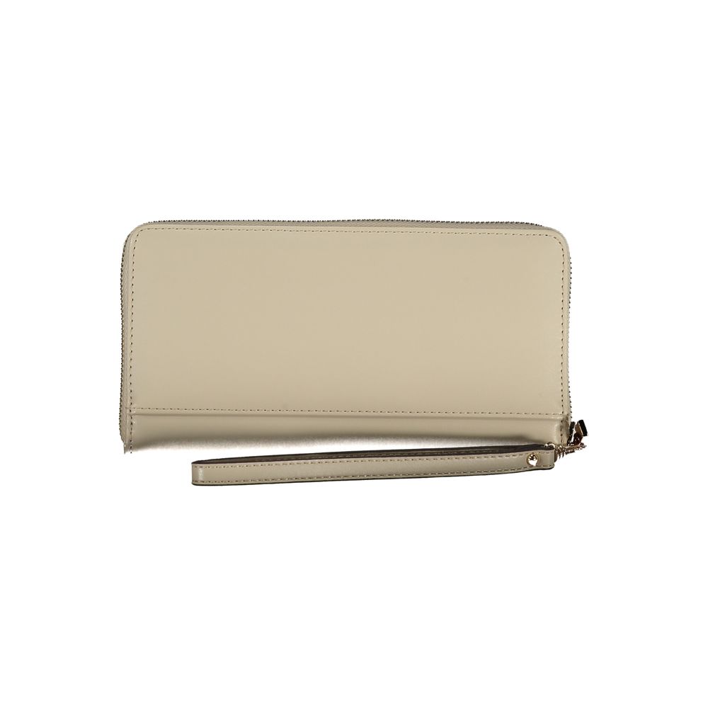 Beige Polyethylene Women Wallet