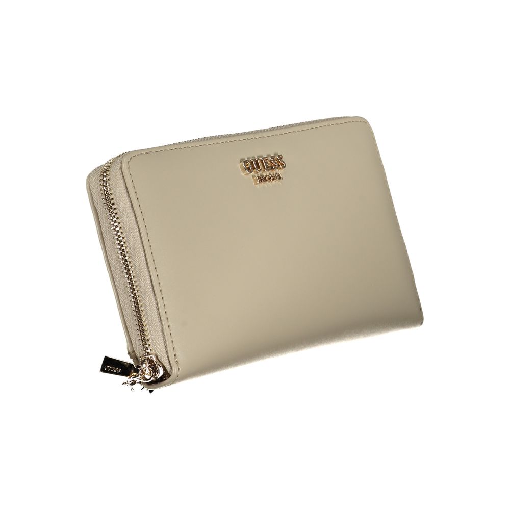 Beige Polyethylene Women Wallet