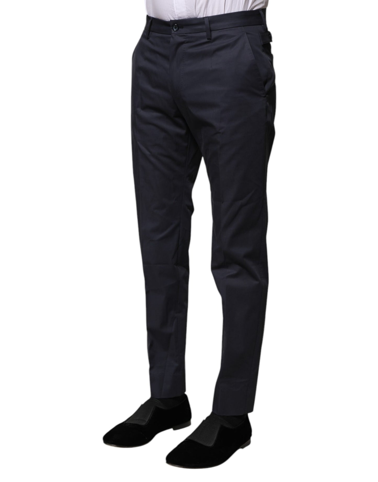 Dark Blue Cotton Formal Pants
