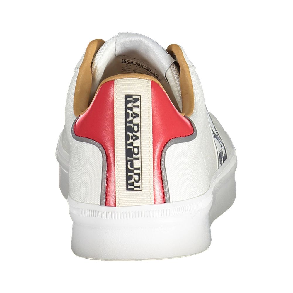 White Polyester Men Sneaker