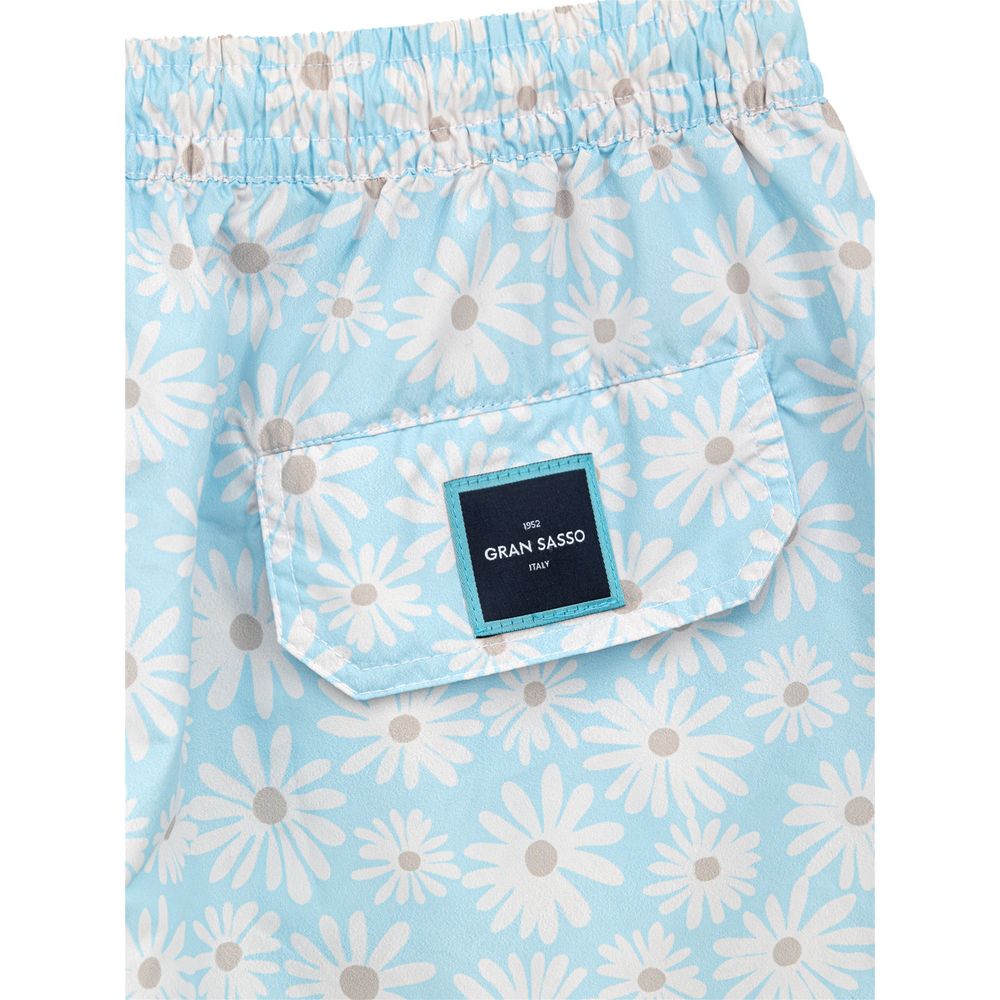 Blue Polyester Swim Shorts