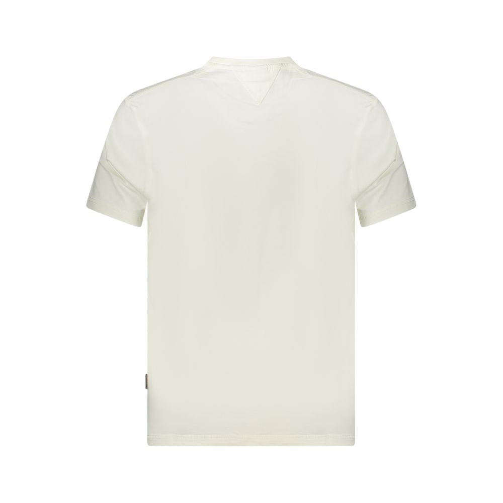 White Cotton Men T-Shirt