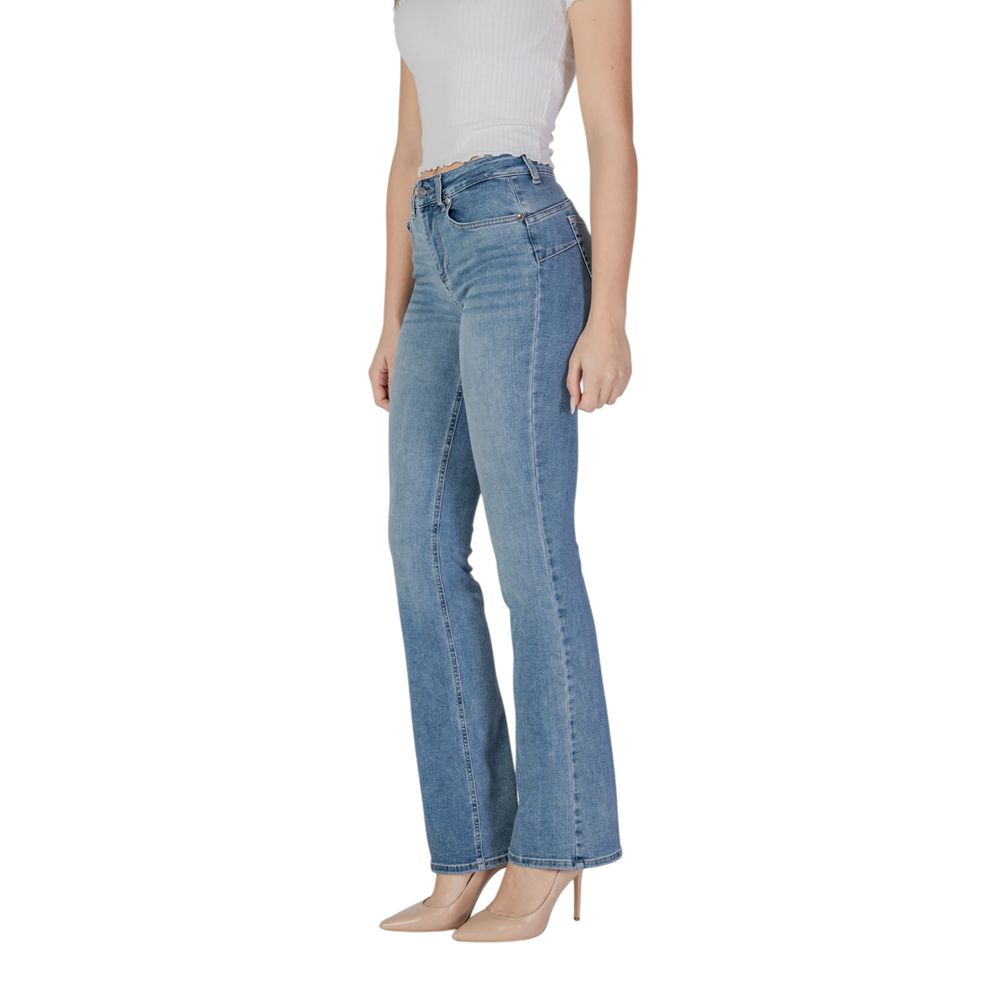 Blue Cotton Bootcut Jean
