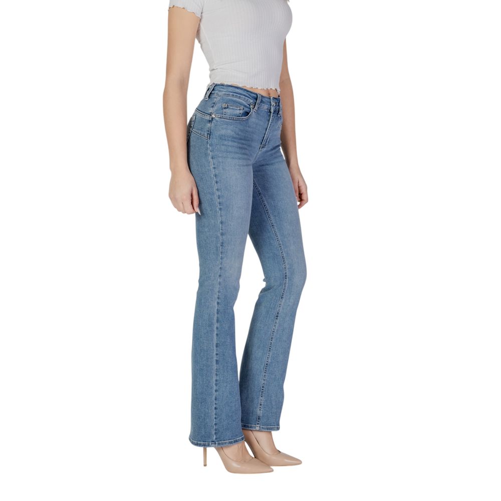 Blue Cotton Bootcut Jean