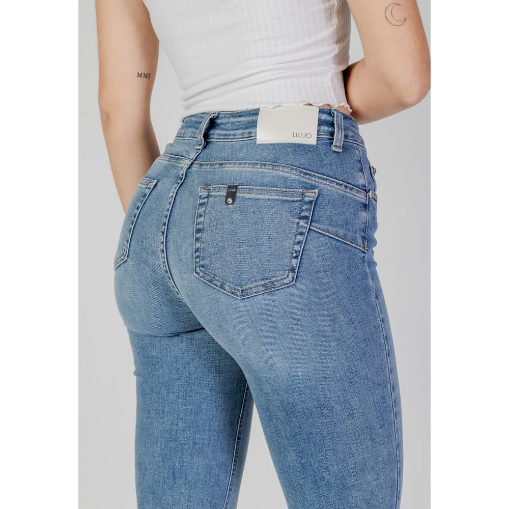 Blue Cotton Bootcut Jean