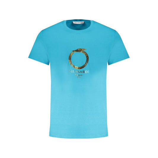 Light Blue Cotton Men TShirt