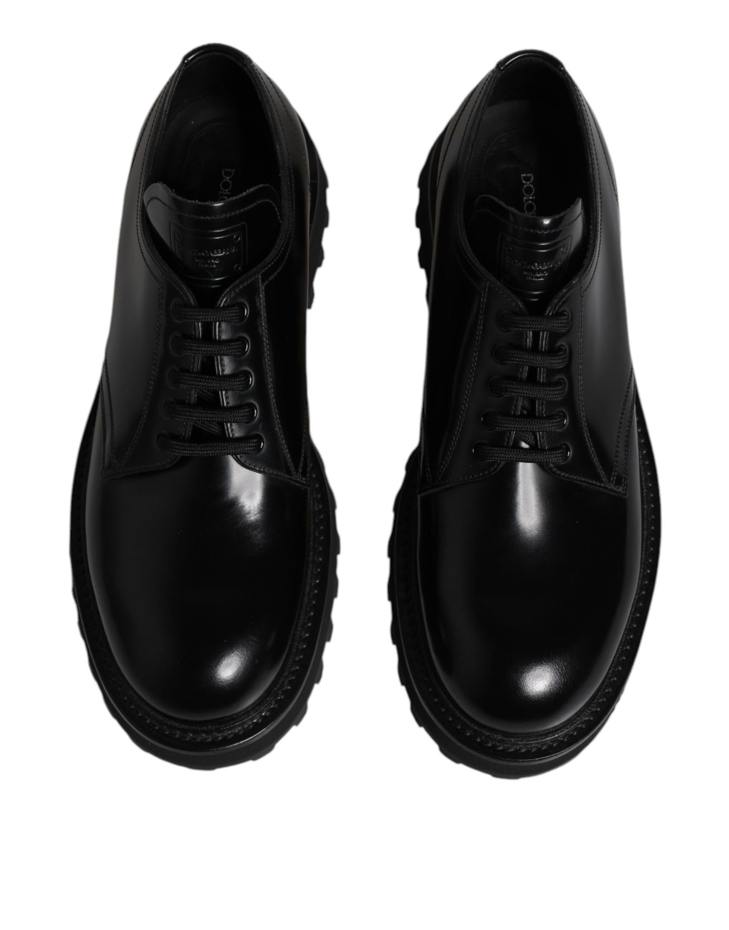 Black Leather Lace Up Derby Men Dress Shoes