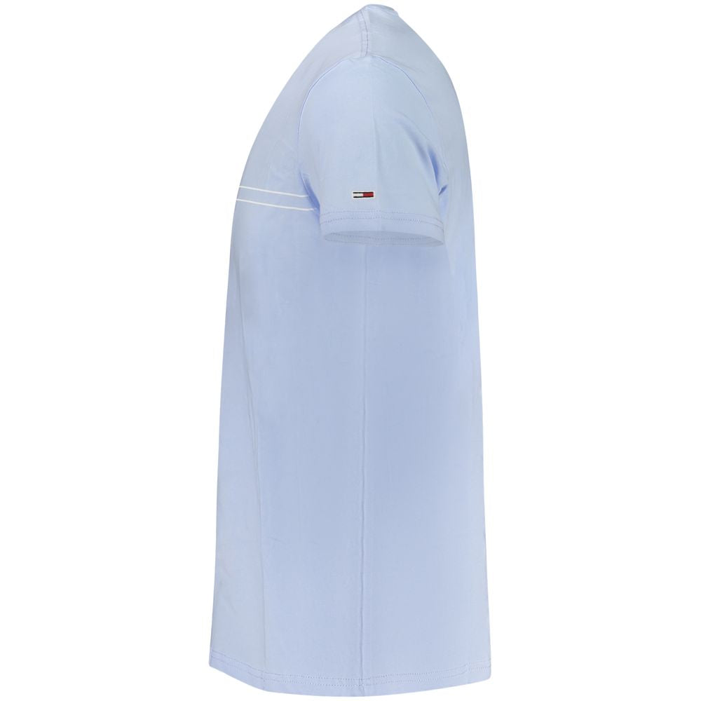 Blue Cotton Men T-Shirt