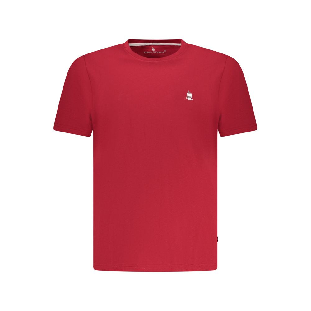Red Cotton Men T-Shirt