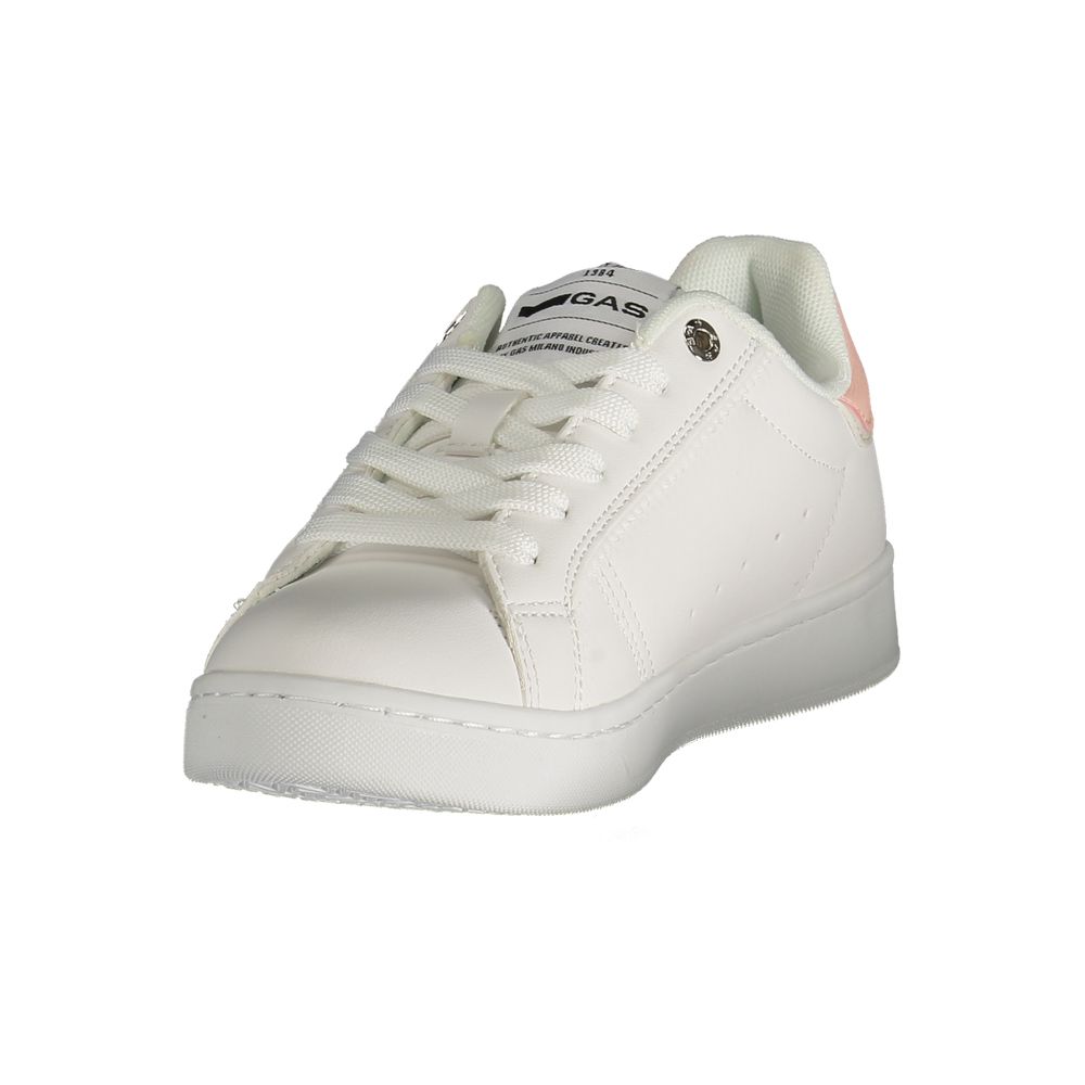 White Polyester Women Sneaker