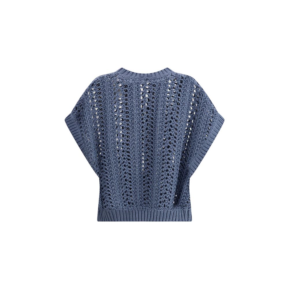 Lace-knit Vest
