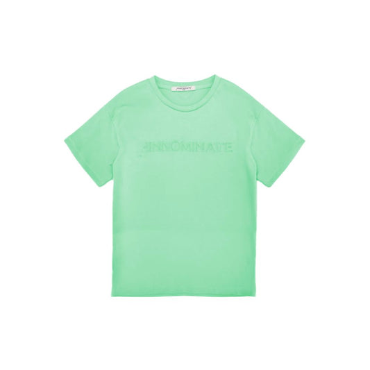 Green Cotton Women T-Shirt