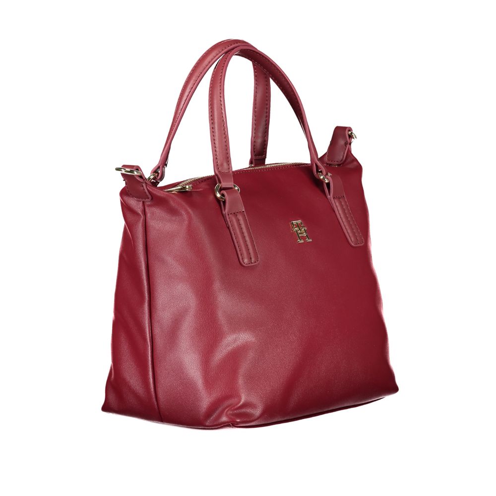 Red Polyester Handbag