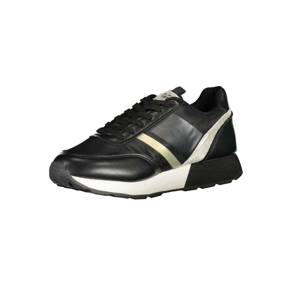 Black Polyester Sneaker
