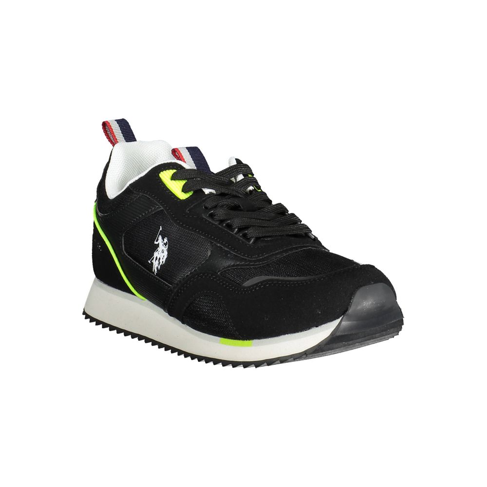 Black Polyester Sneaker