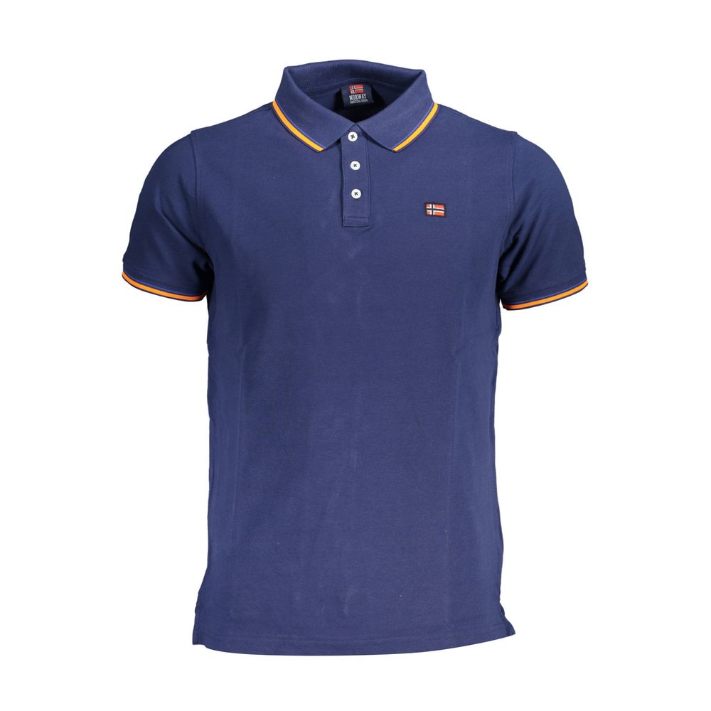 Blue Cotton Polo Shirt