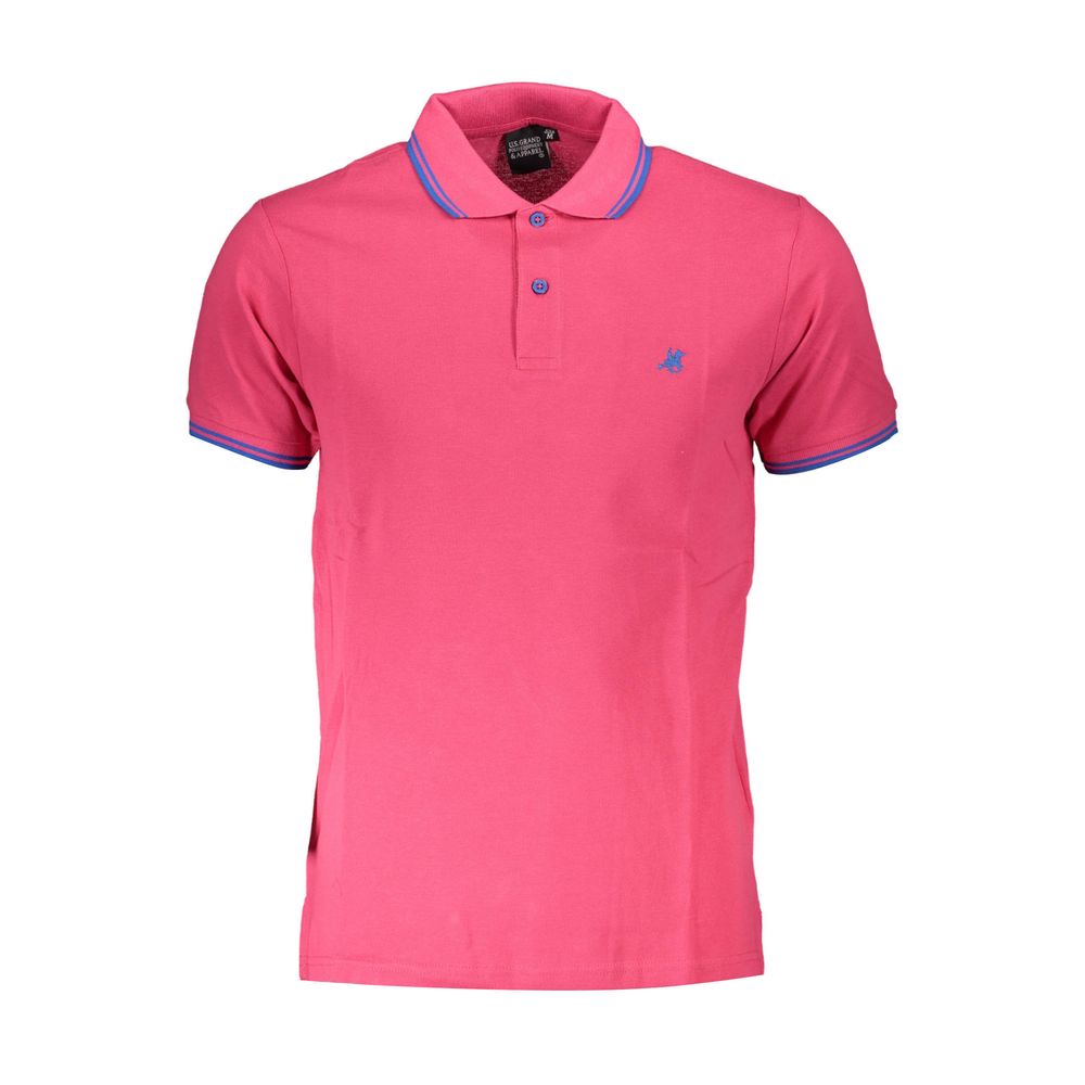 Pink Cotton Polo Shirt