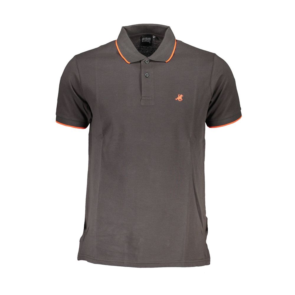 Gray Cotton Polo Shirt