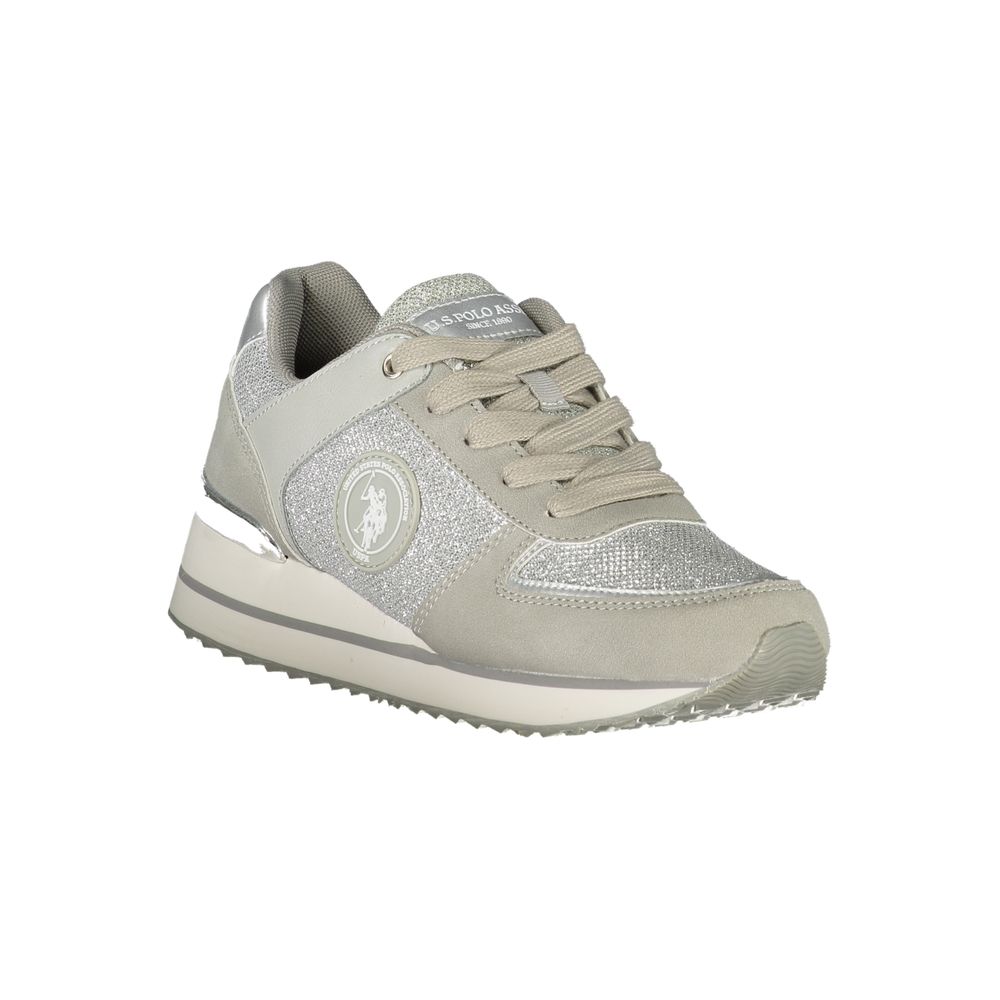 Gray Polyester Sneaker