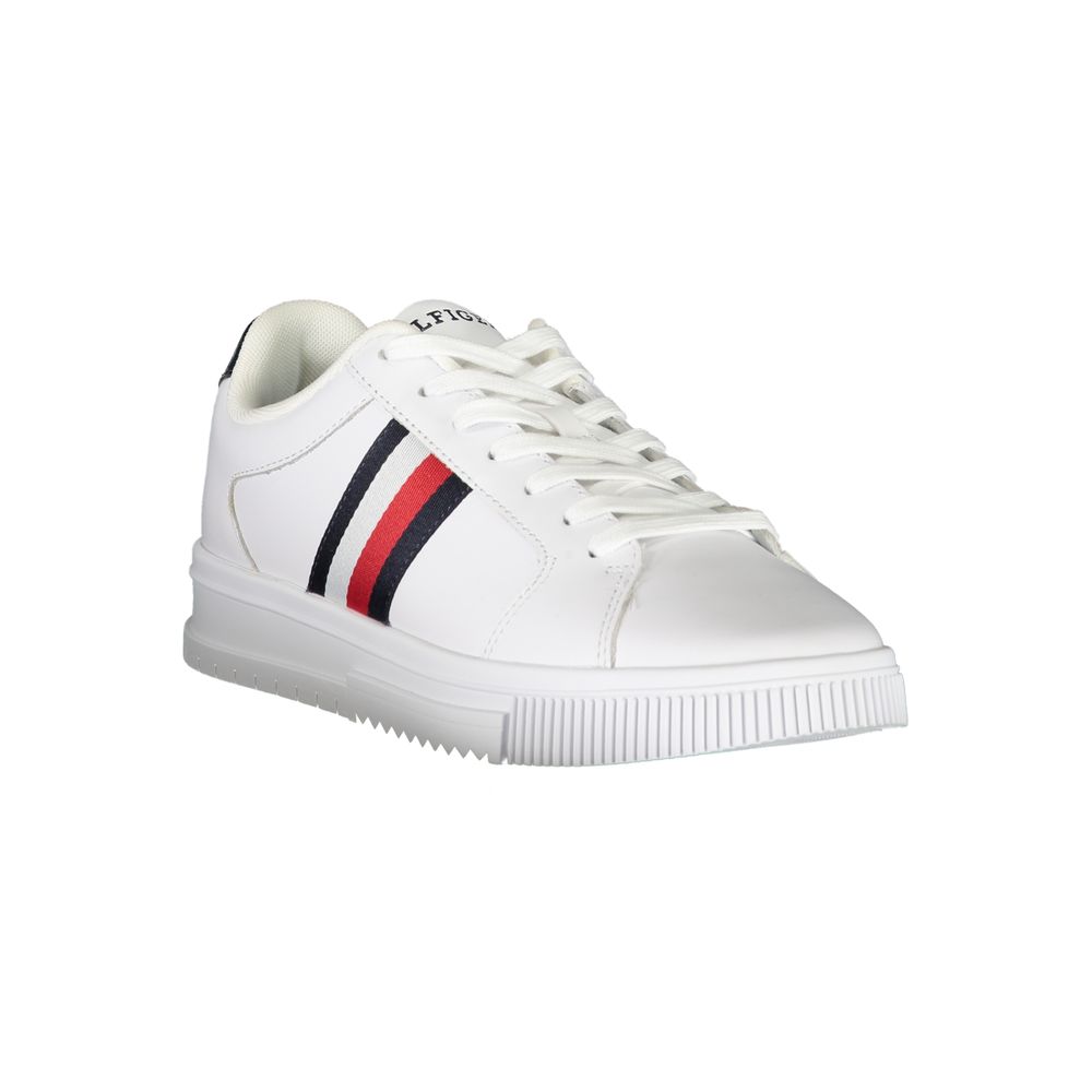 White Polyester Sneaker
