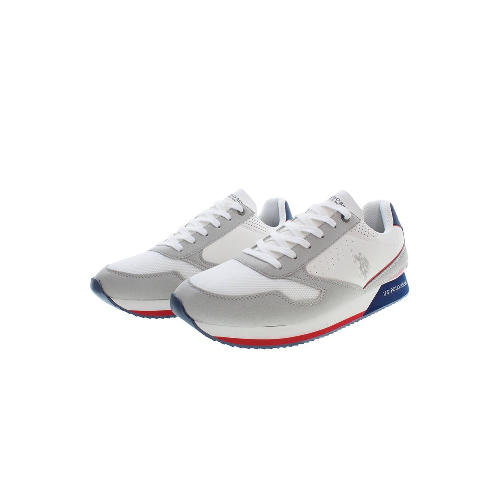 White Polyester Sneaker