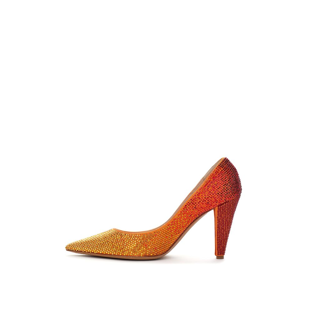 Bicolor Leather And Satin Pump