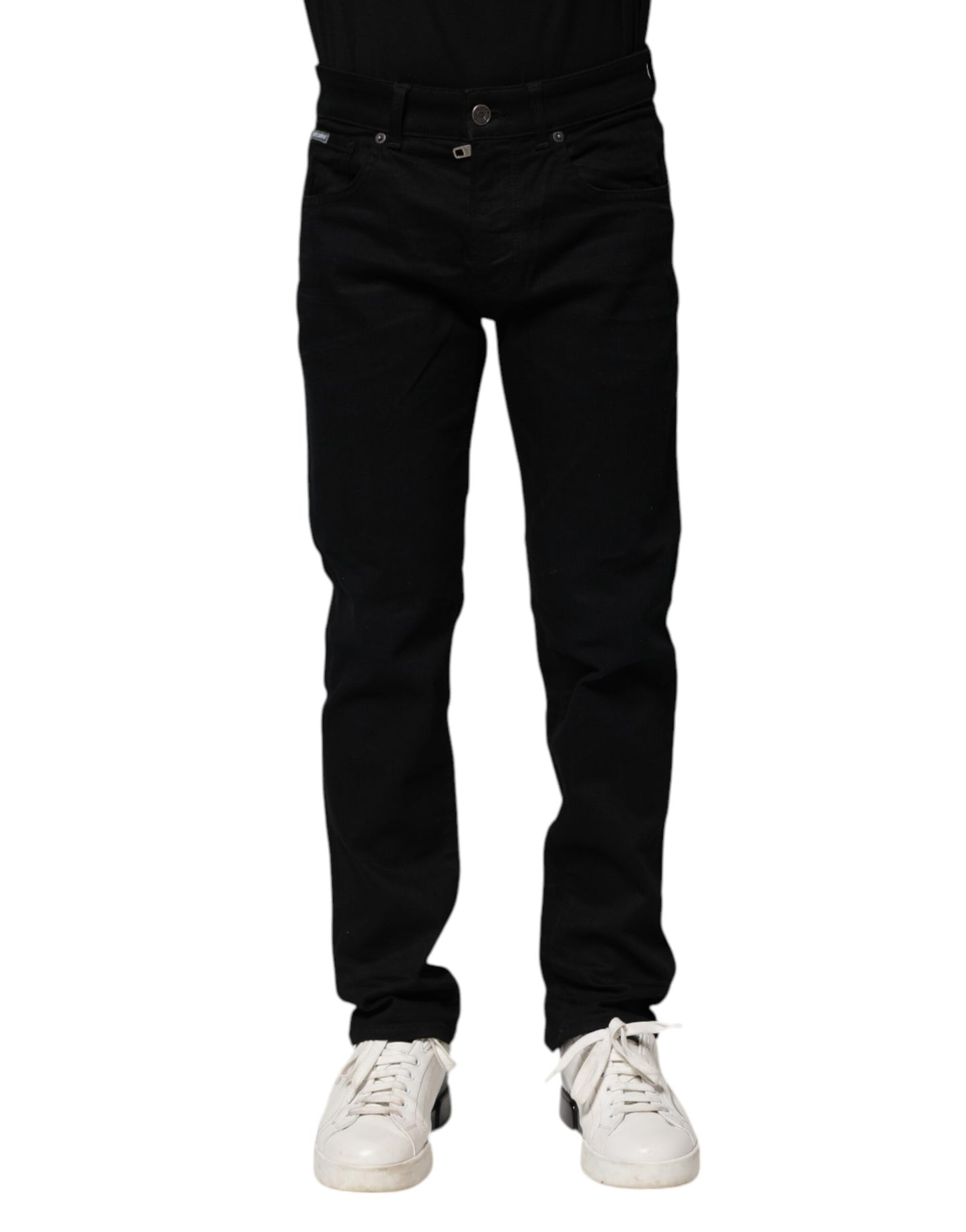Black Cotton Skinny Denim Jeans