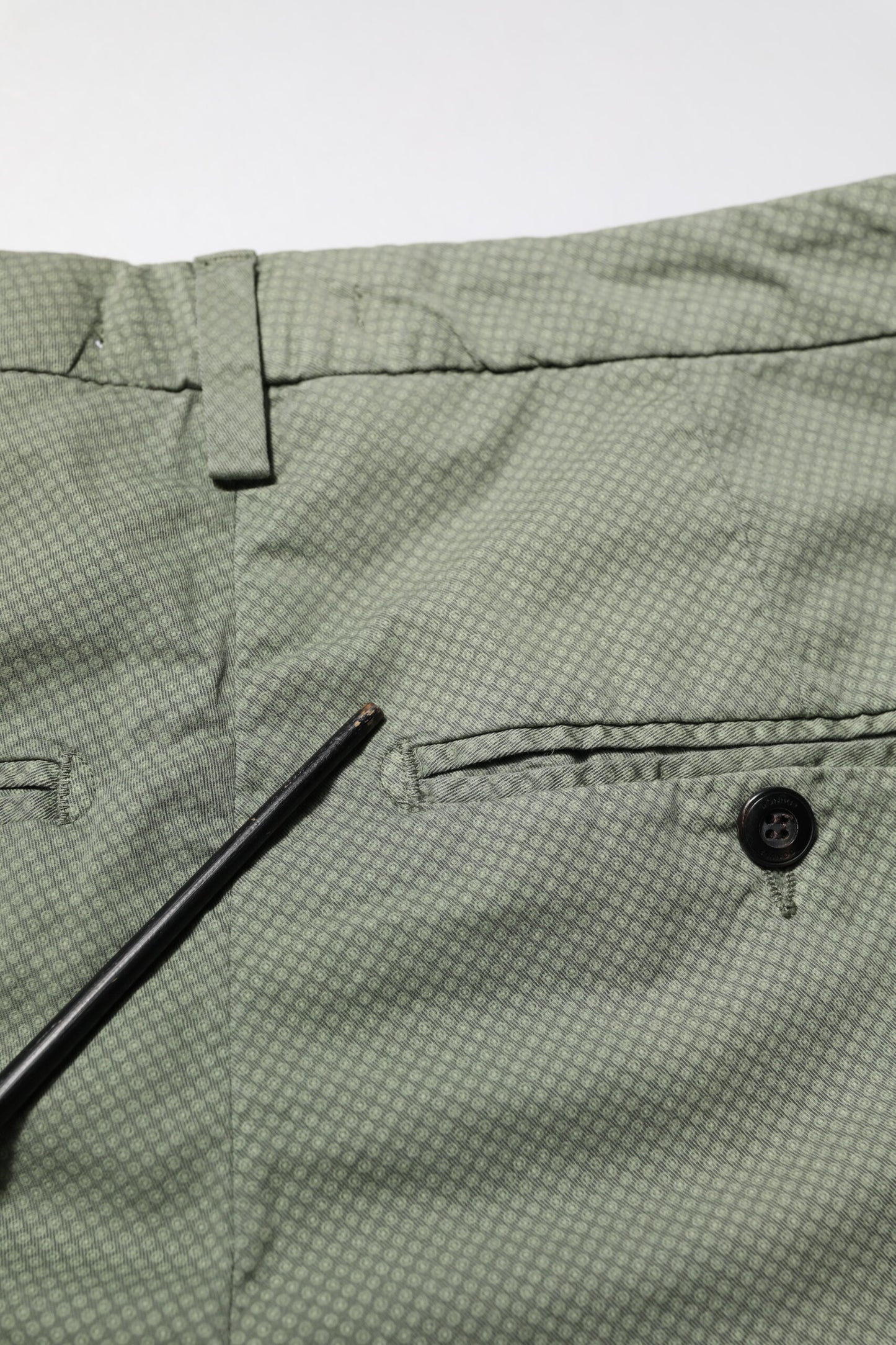 Green Mid Waist Skinny Fit Casual Pants