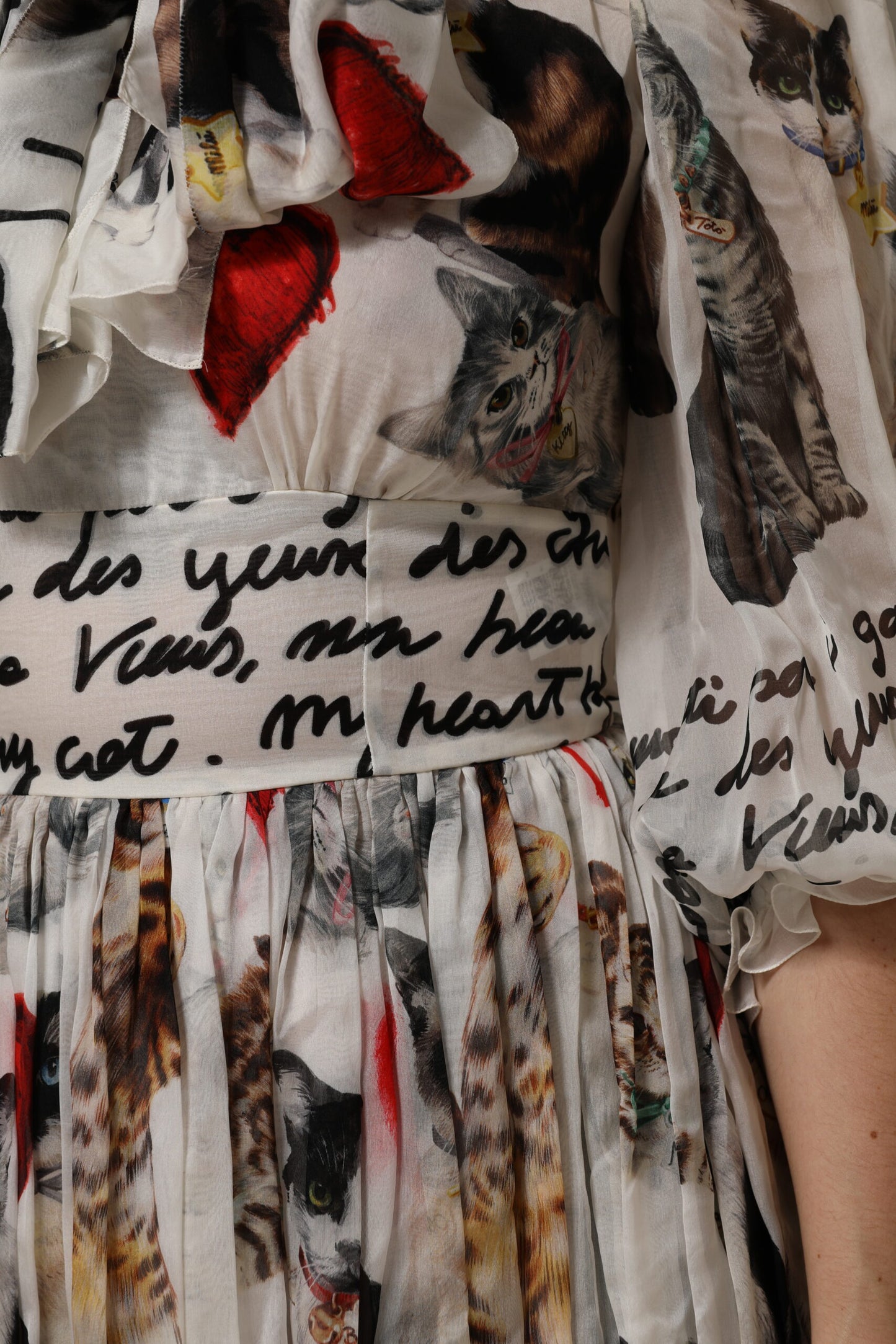 Multicolor Animal Print Silk Ascot Maxi Dress