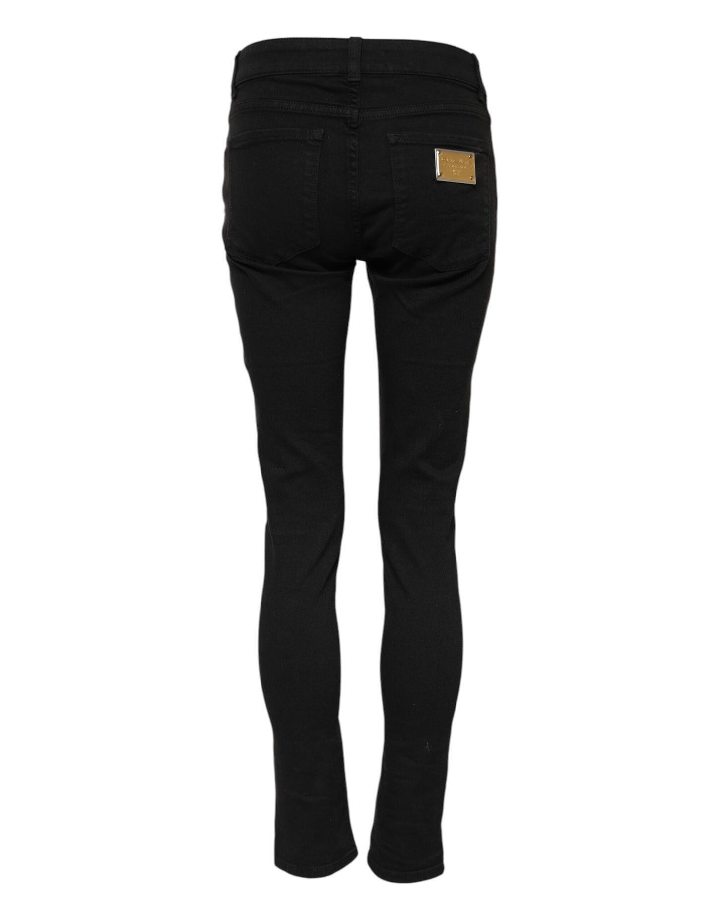 Black Cotton Skinny Denim Jeans