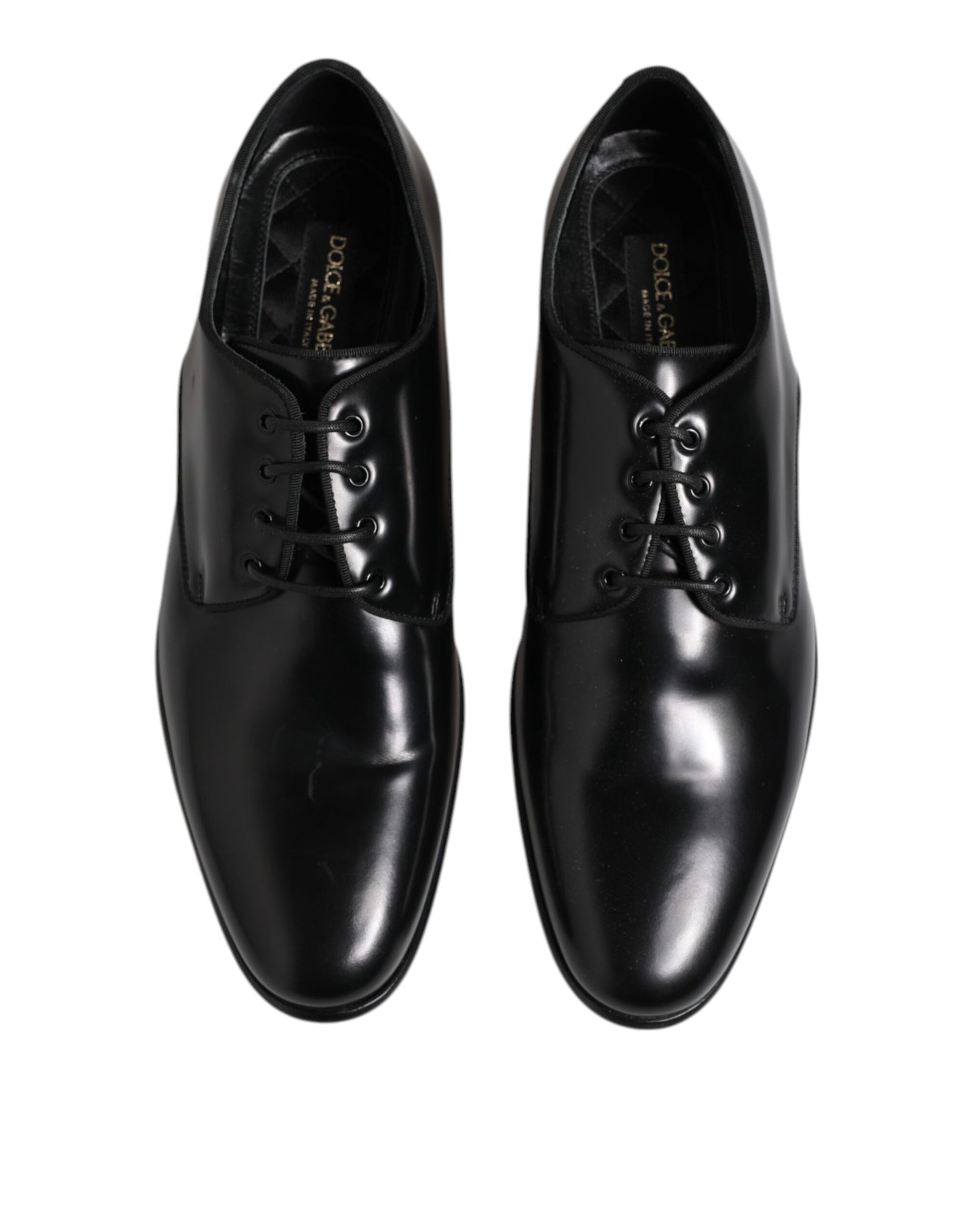 Black Leather Lace Up Derby Men Dress Shoes