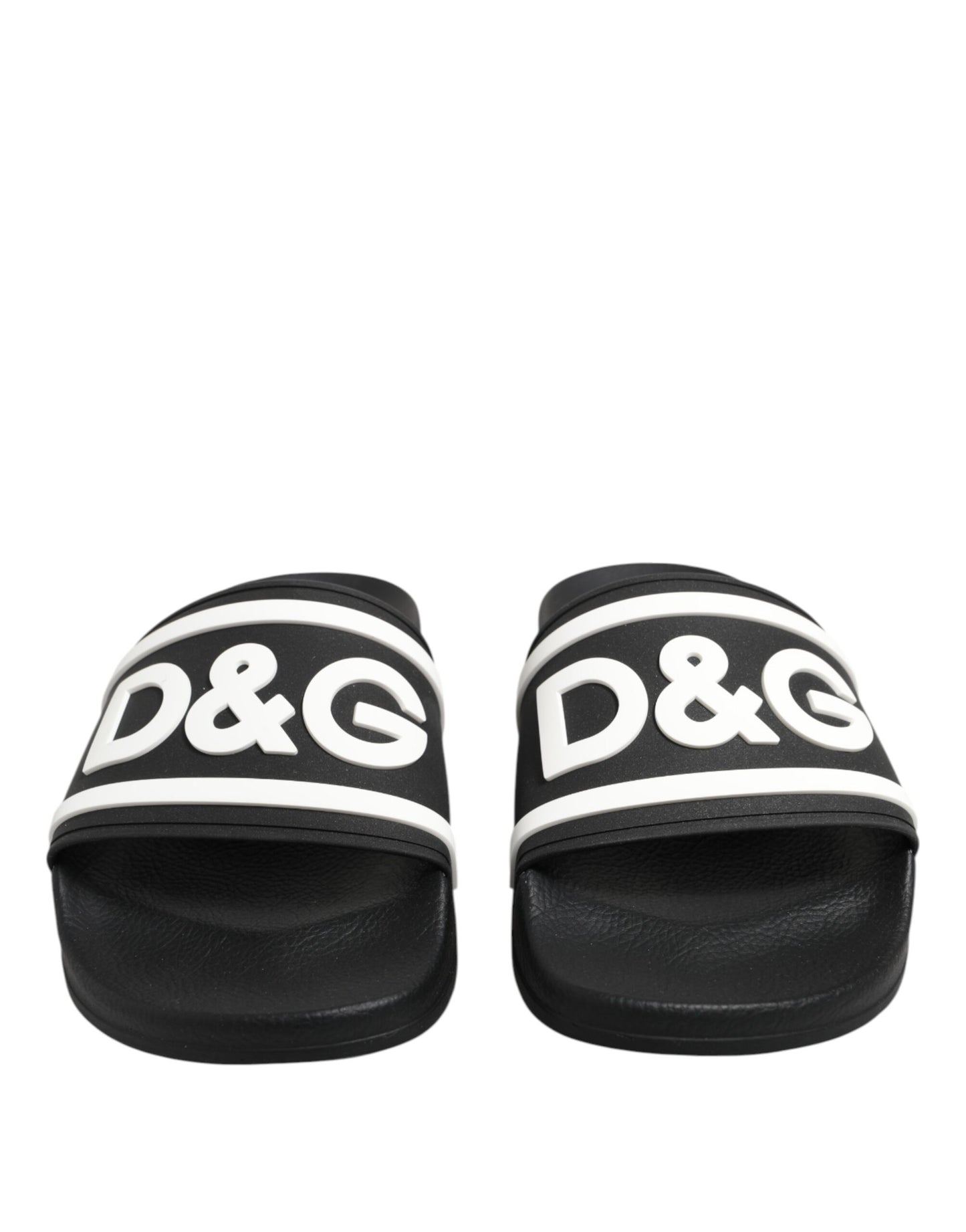 Black White Sandals Rubber Men Beachwear Shoes