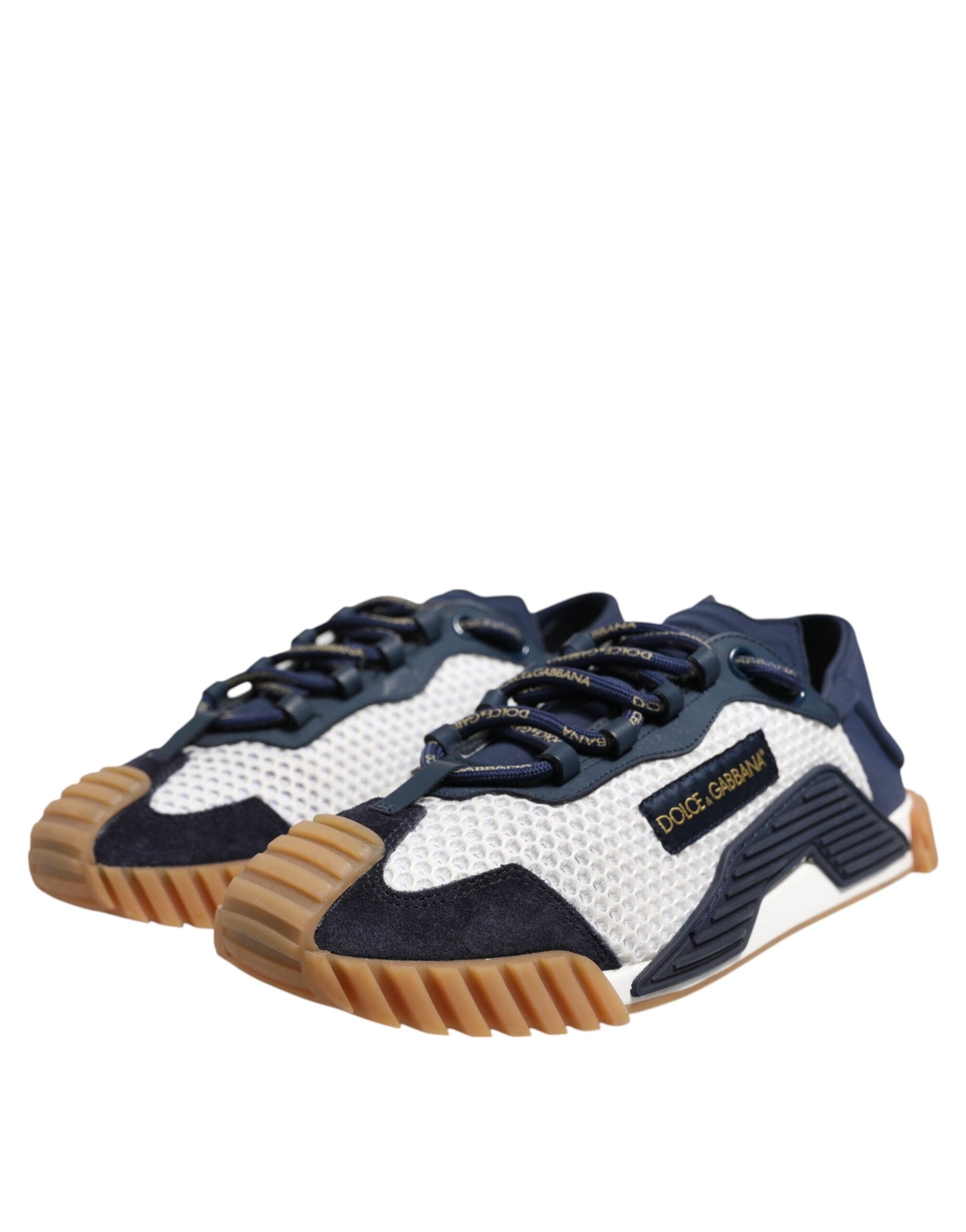 White Blue Lace Up Low Top NS1 Sneakers Shoes