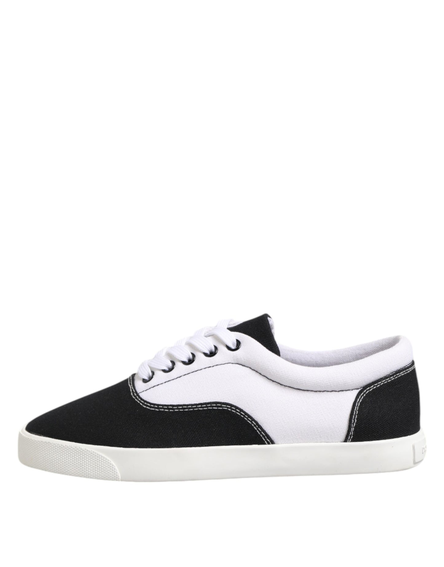 Black Cotton Canvas Lace Up Men Sneakers Shoes