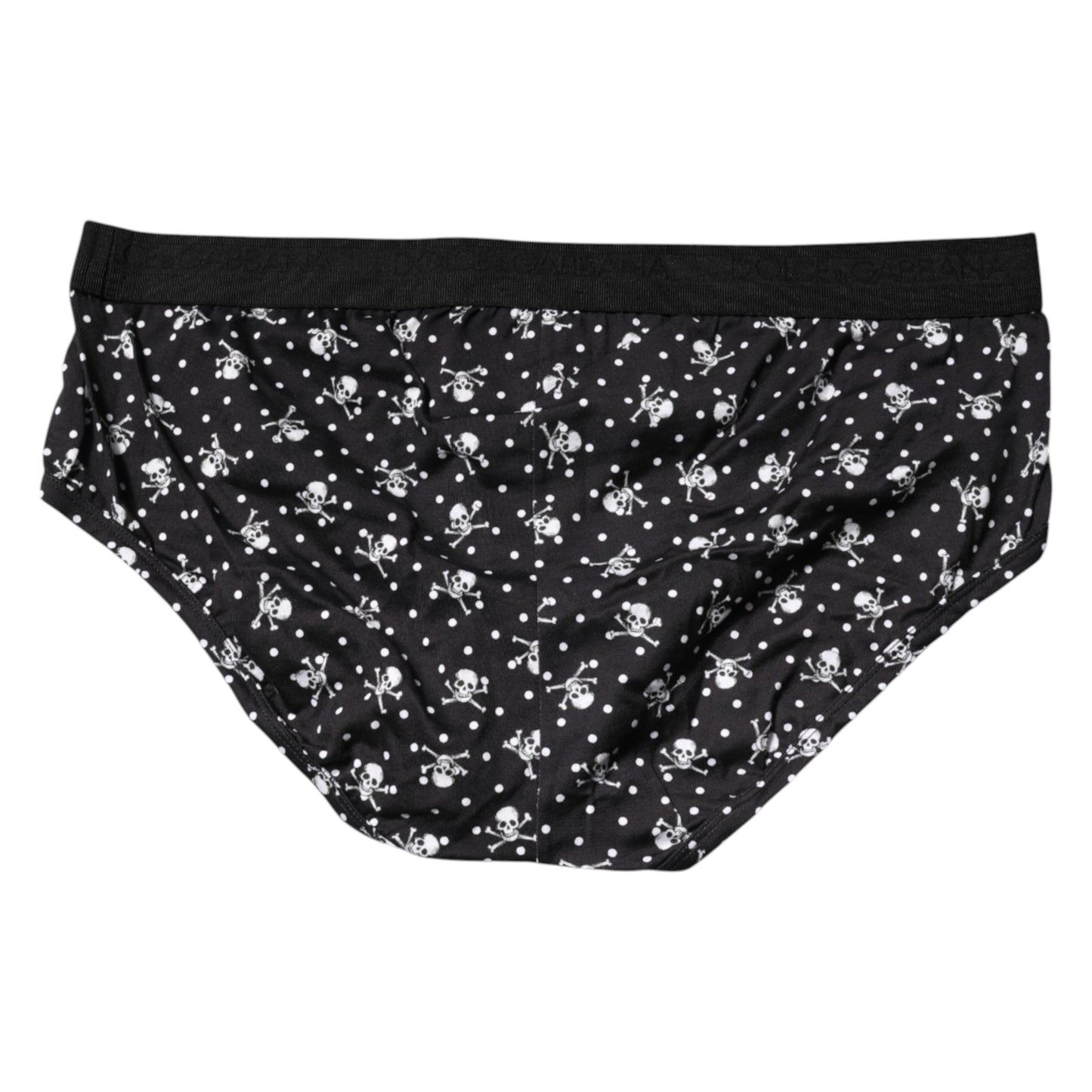 Black Cotton Printed Regular Brief Underwear