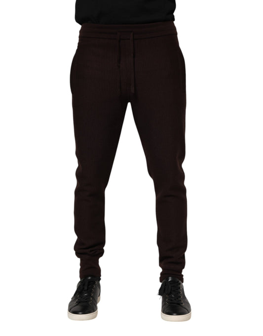 Brown Cashmere Men Jogger Sweatpants Pants
