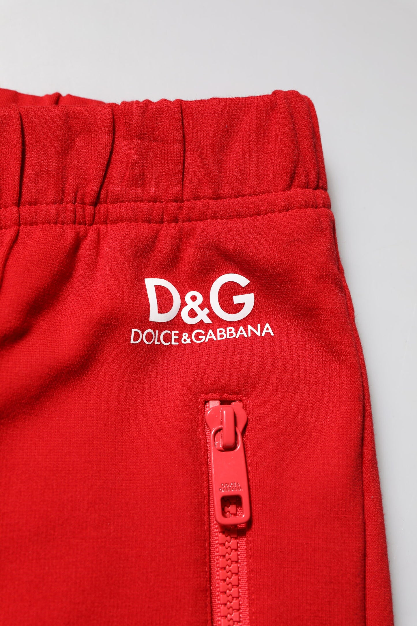 Red Viscose Logo Jogger Men Sweatpants Pants