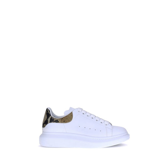 White Calf Leather Bos Taurus Platform Sneakers