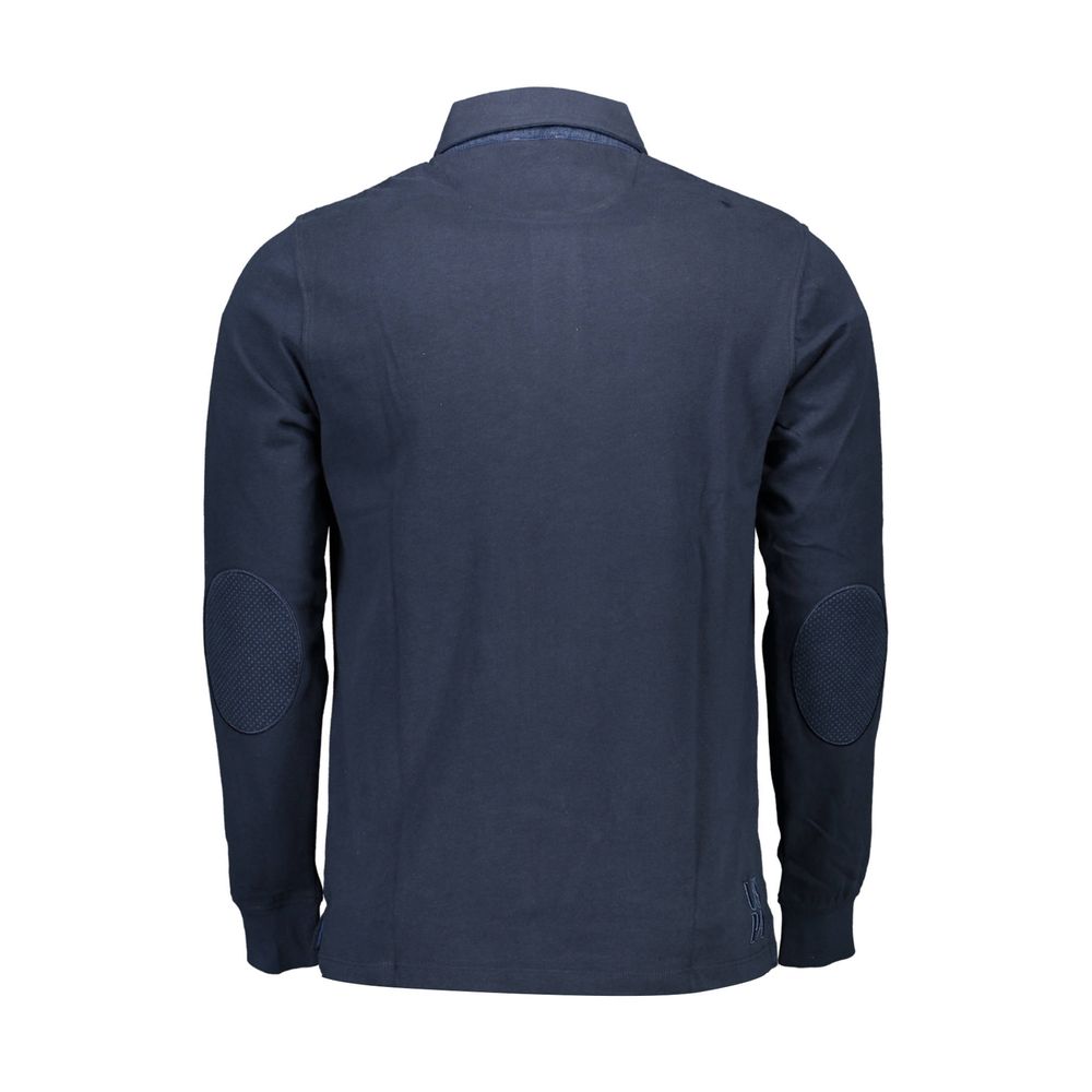 Blue Cotton Polo Shirt