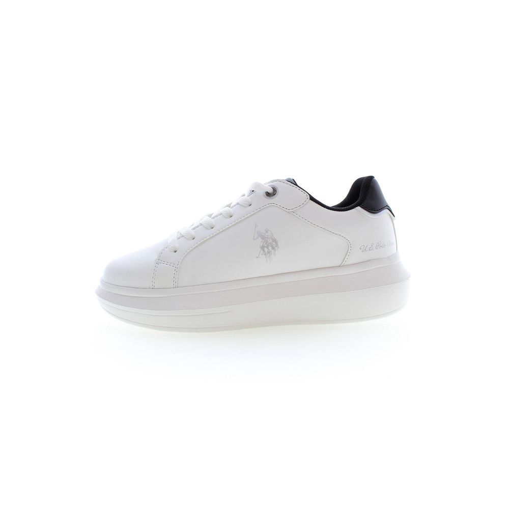 White Polyester Sneaker