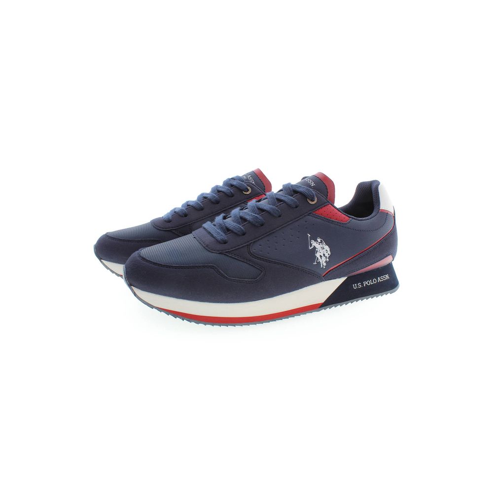 Blue Polyester Sneaker