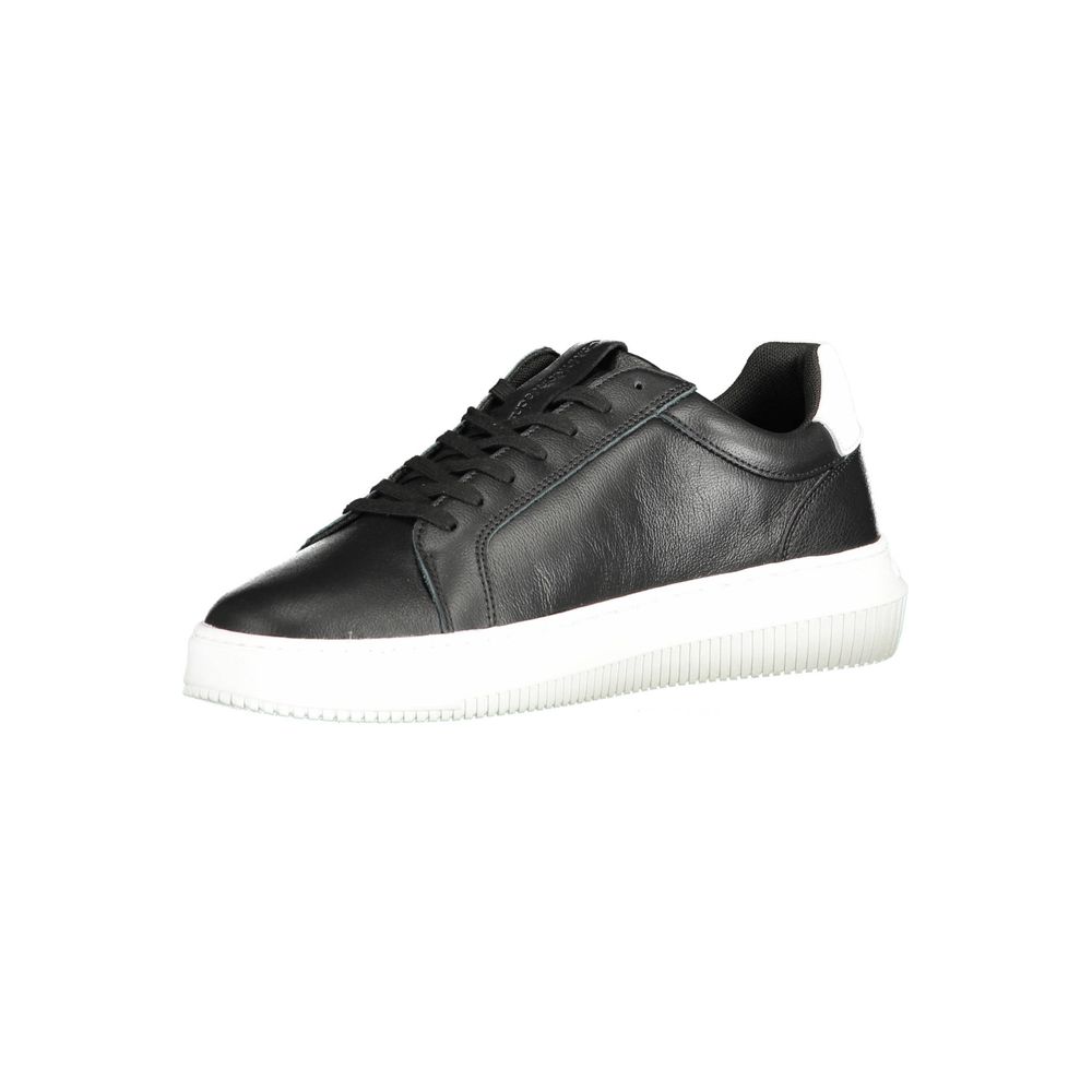 Black Polyester Sneaker