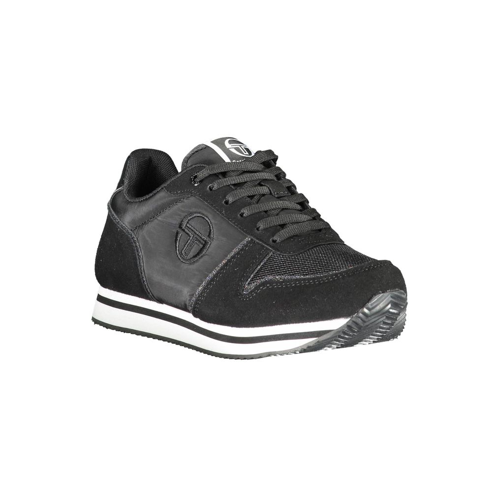 Black Polyester Sneaker