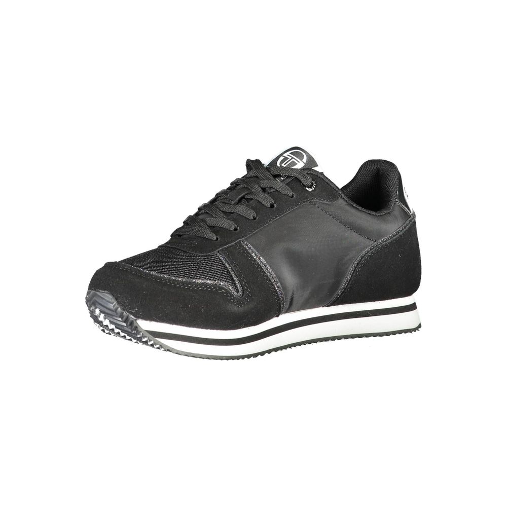 Black Polyester Sneaker