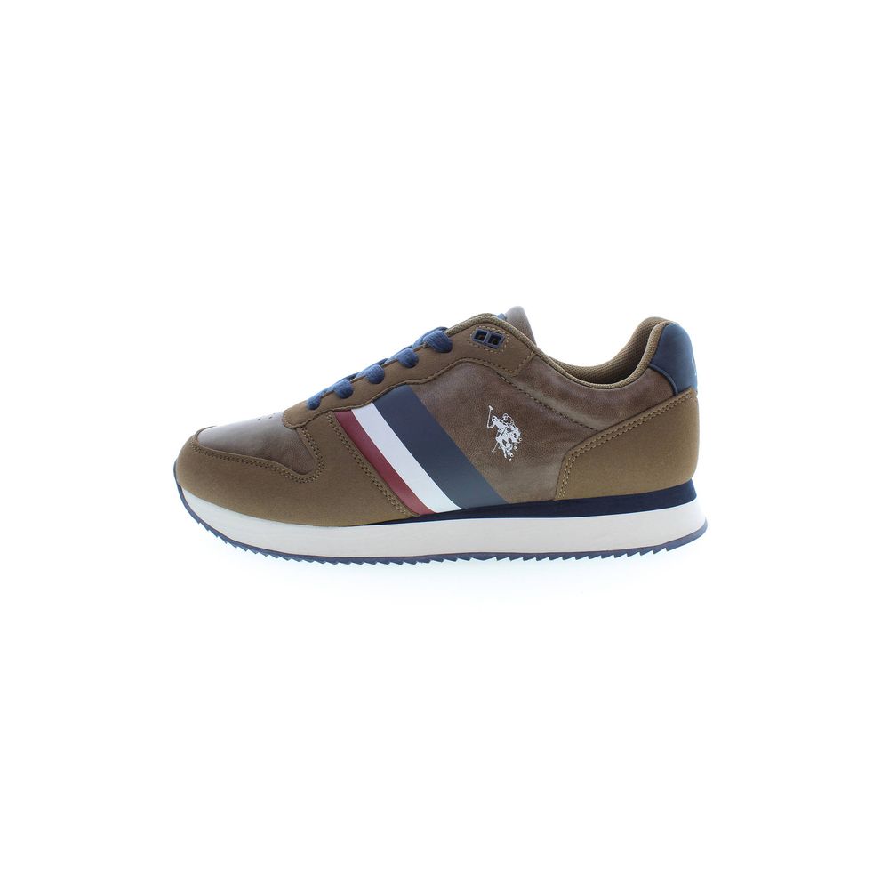 Brown Polyester Sneaker