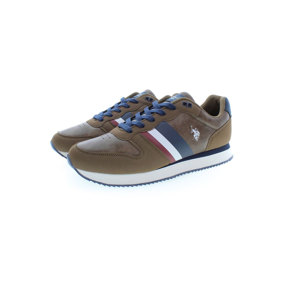 Brown Polyester Sneaker