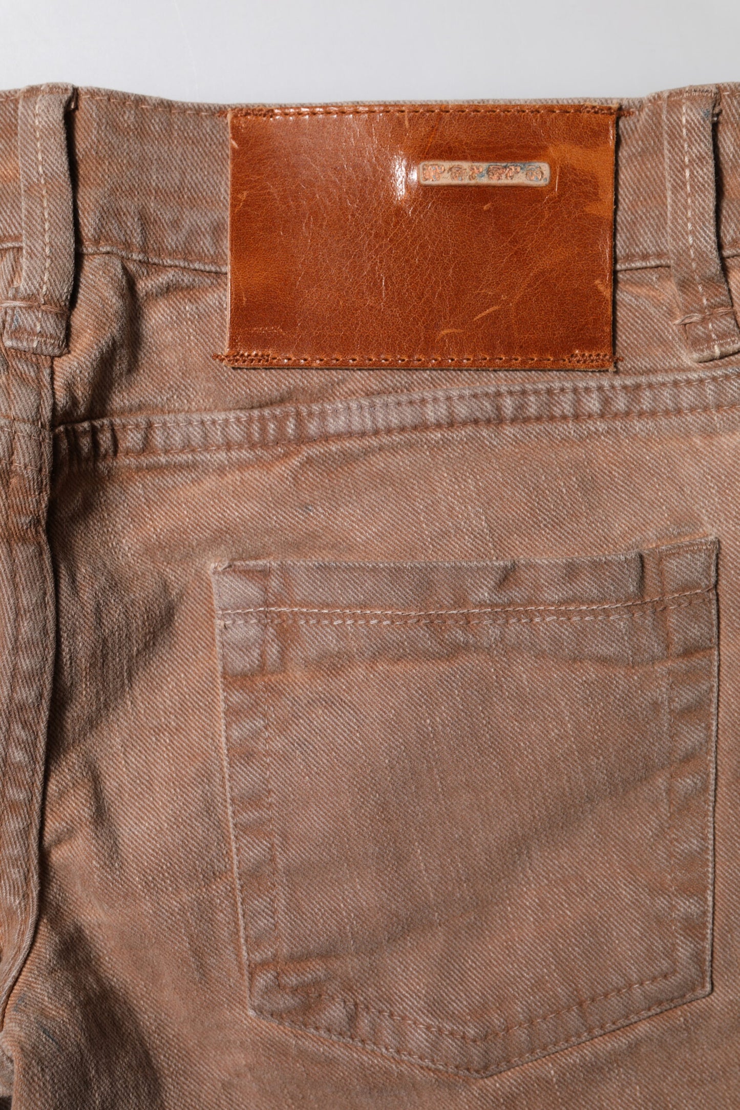 Brown Cotton Slim Fit Denim Low Waist Jeans