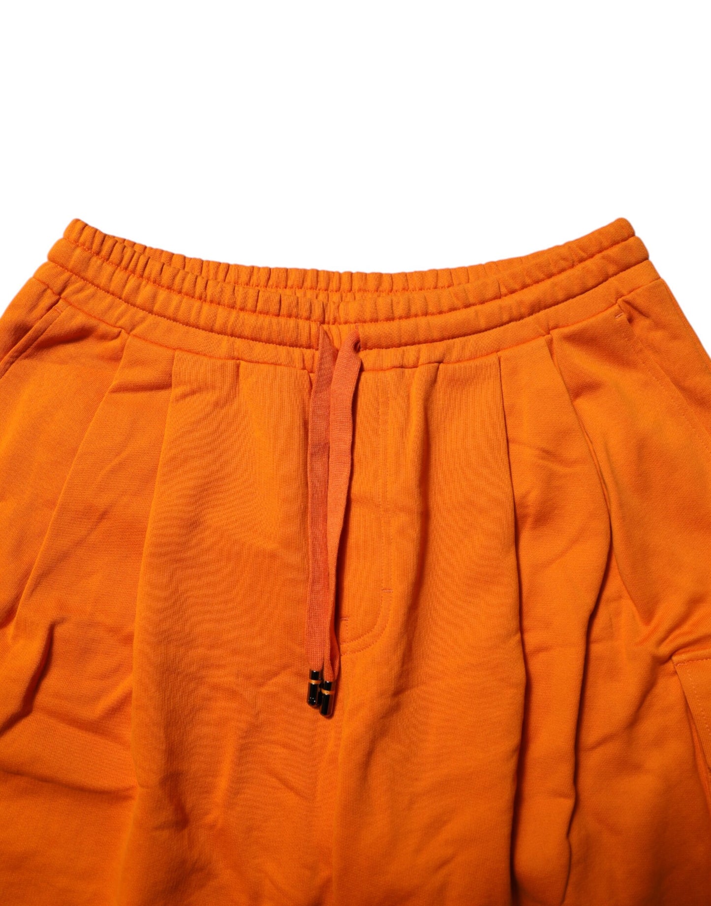 Orange Cotton Men Casual Cargo Bermuda Shorts
