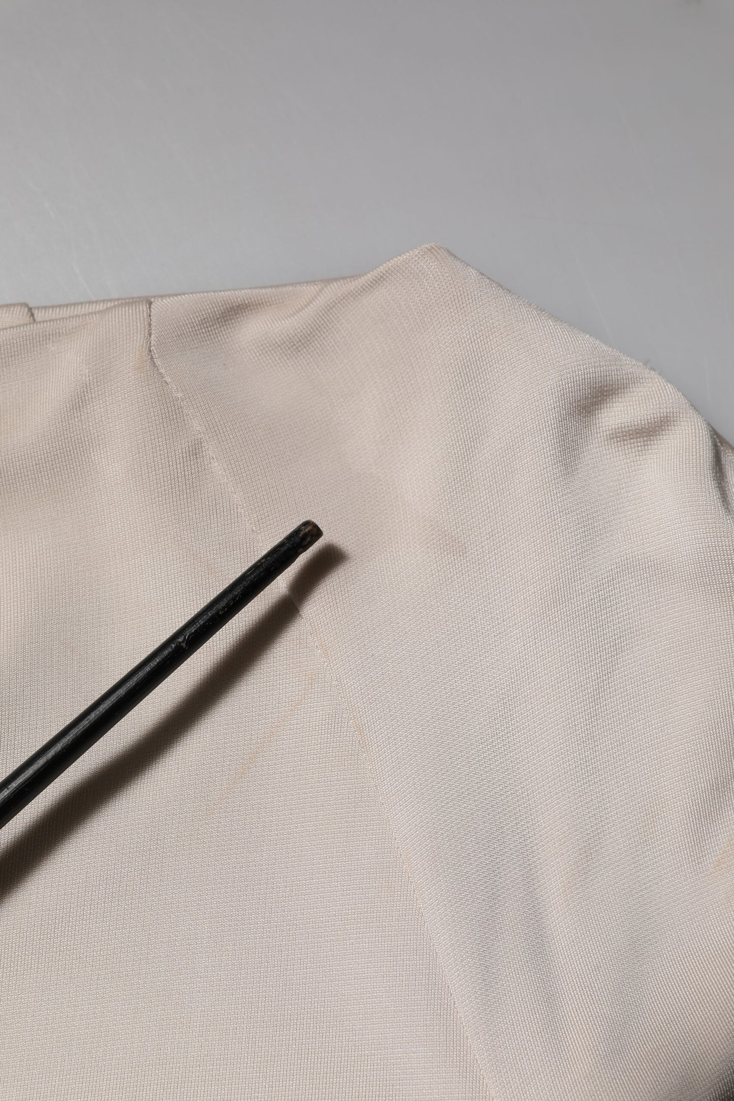 Ivory Viscose Sheath Knee Length Dress